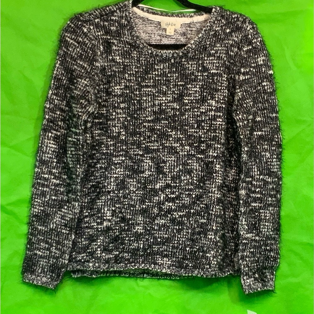 Style & Co Marled Eyelash-Texture Sweater size M